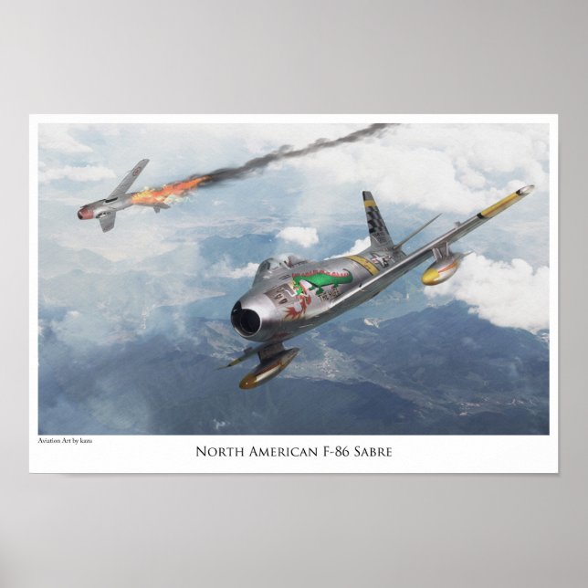 Aeronáutica Poster "F-86 Saber" (Frente)