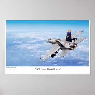 Aeronáutica Poster "F/A-18 Dragões de Ouro de Horn