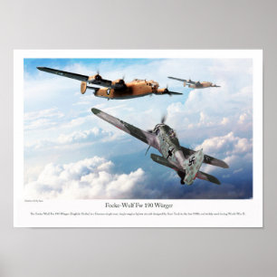 Aeronáutica Poster "Focke-Wulf Fw 190"