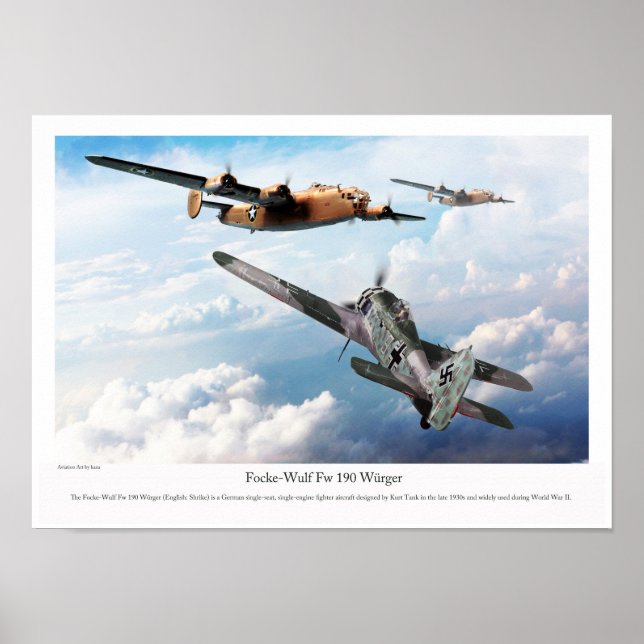 Aeronáutica Poster "Focke-Wulf Fw 190" (Frente)