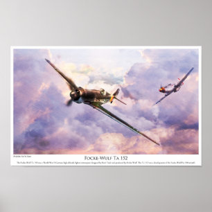 Aeronáutica Poster "Focke-Wulf Ta 152"