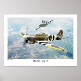 Aeronáutica Poster "Hawker Tempest"