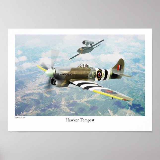 Aeronáutica Poster "Hawker Tempest" (Frente)