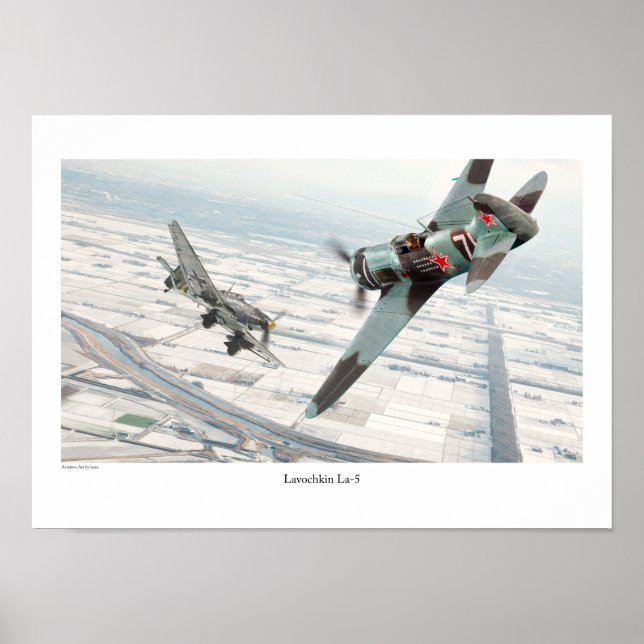 Aeronáutica Poster "Lavochkin La-5" (Frente)