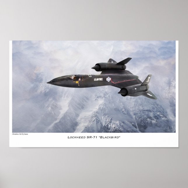 Aeronáutica Poster "Lockheed SR-71 Blackbird" (Frente)