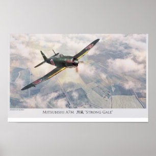 Aeronáutica Poster "Mitsubishi A7M"