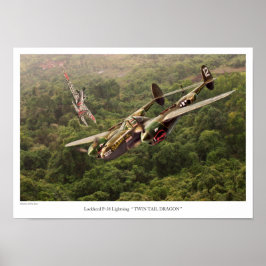 Aeronáutica Poster "P-38 Lightning"