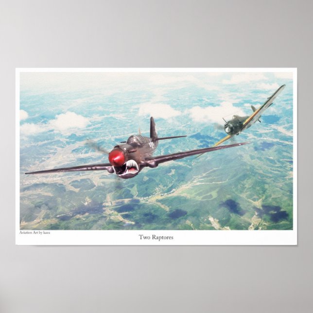 Aeronáutica Poster "P-40 Warhawk" (Frente)