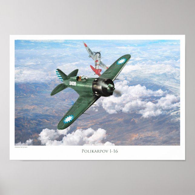 Aeronáutica Poster "Polikarpov I-16" (Frente)