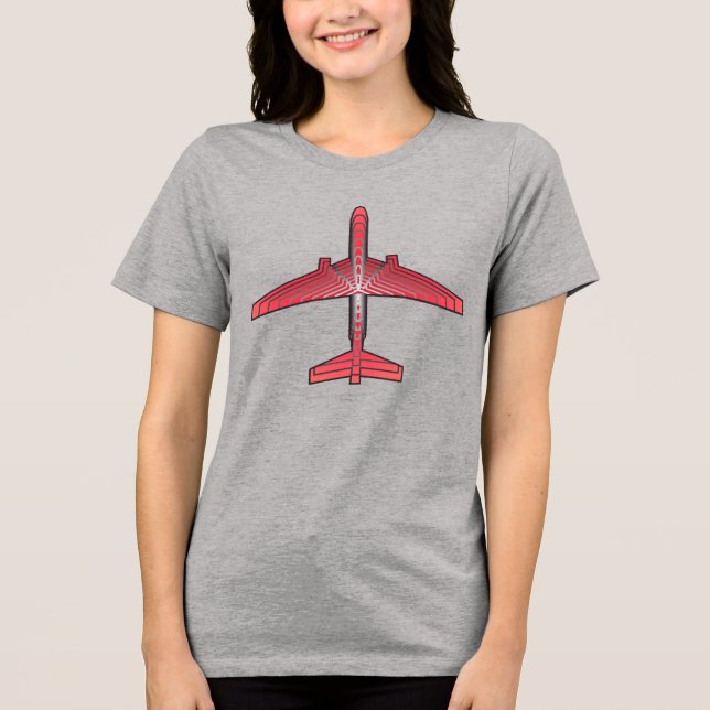 Aeronave Art Deco, Laranja Coral e Cinzas de Prata (Frente)