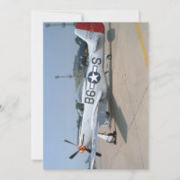 Aeronave Mustang P-51D - cartão plano