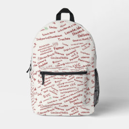 Aesthetic Anatomy Notes Medical Student Backpack