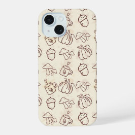 Aesthetic Autumn Doodle Pattern Phone Case