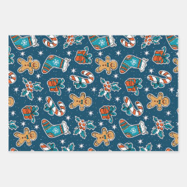 Aesthetic Christmas Pattern Santa Candy