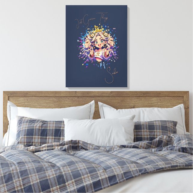 Aesthetic Gemini Anime Custom Canvas Art (Insitu(Quarto))