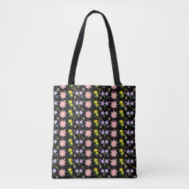 Aesthetic Wildflower Botanical Pattern Tote Bag 