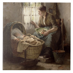 Afeição maternal (óleo em canvas)