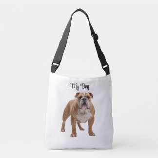 Affectionate Bulldog Personalized Tote Bag