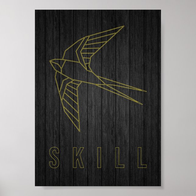 Afirmação de poster motivar para melhorar suas hab (Frente)