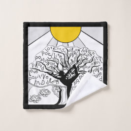 Afirmações de Toalha de Árvore de Yoga