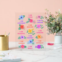 Afirmações Positivas Floral Diário Inspiracional
