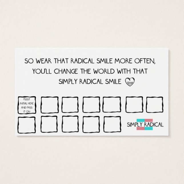 Afirmações Radicais de Sorriso (Verso)