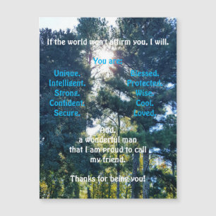 Afirmar e incentivar Cartão de Saudação Magnética