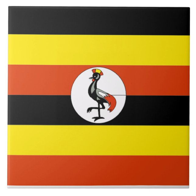 África: Bandeira do Uganda (Frente)