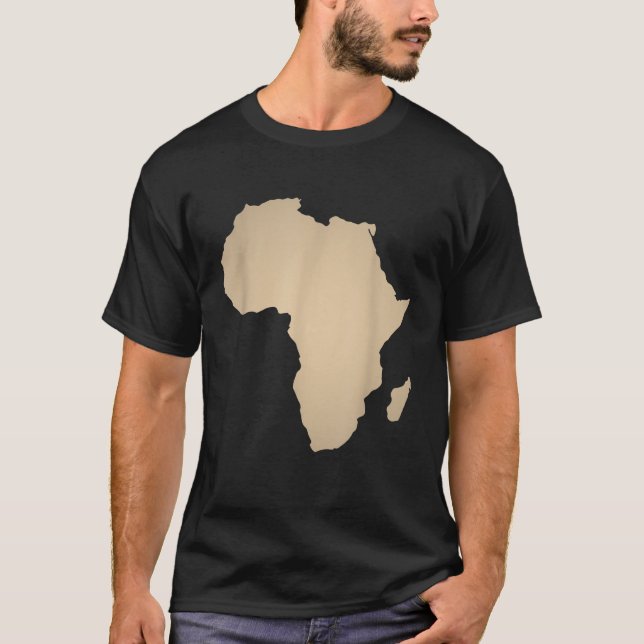 África - Camisa bege - Tom - Mapa continental afri (Frente)