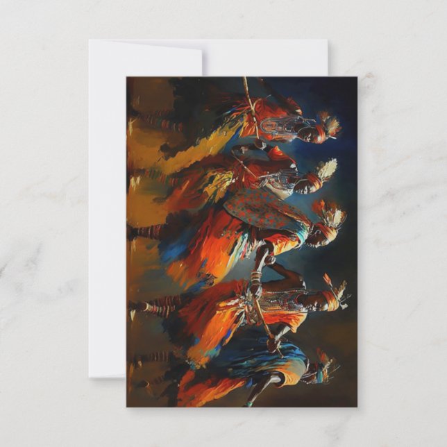 África Dança dos Maasai - Cartões de Agradecimento (Frente)