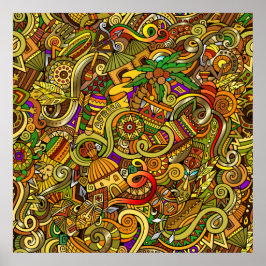 África Ilustração Poster de Arte