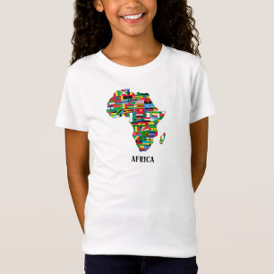 África Mapeia Camiseta Bela Jersey das Raparigas