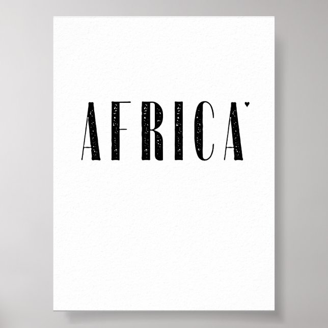 Africa - minimalistic typography poster (Frente)