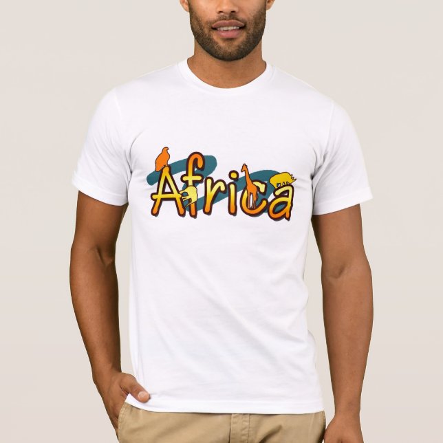 África na moda camisetas masculinas esfria e da (Frente)