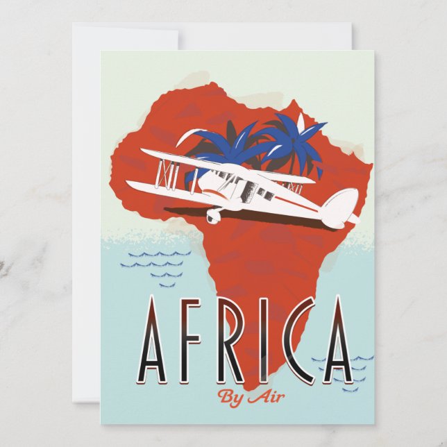 África por poster de viagens Aéreo (Verso)