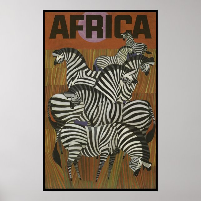 África poster de viagens (Frente)