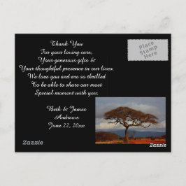 África Safari Romântica Bridal Obrigado Cartões