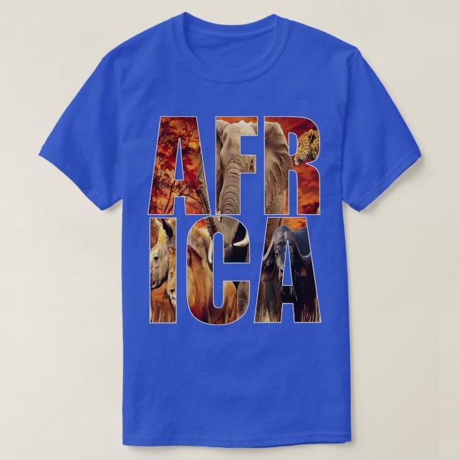 África T Camisa África Grande 5 Teus Safa Sul-Afri (Frente do Design)