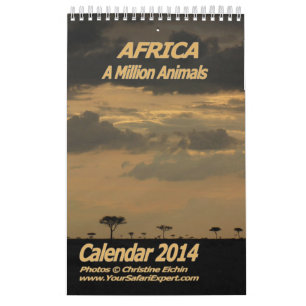ÁFRICA - Um Milhão de Animais Calendário 2014 Solt