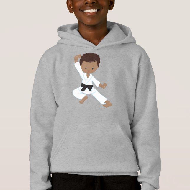 African American Boy, Karate Boy, Kata, Black Belt (Frente)