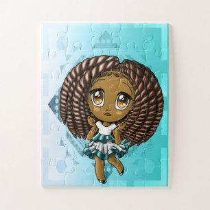 African American Girl 11" x 14", 30 Quebra-cabeça
