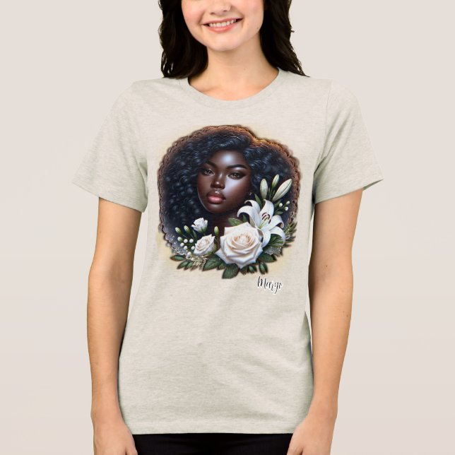 African-American Lady Enjoying Her Flowers (Frente)