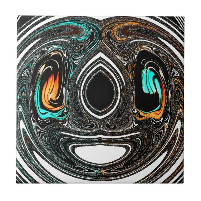 African Ethnic Doodle Zebra texturou Art Impressão (Frente)