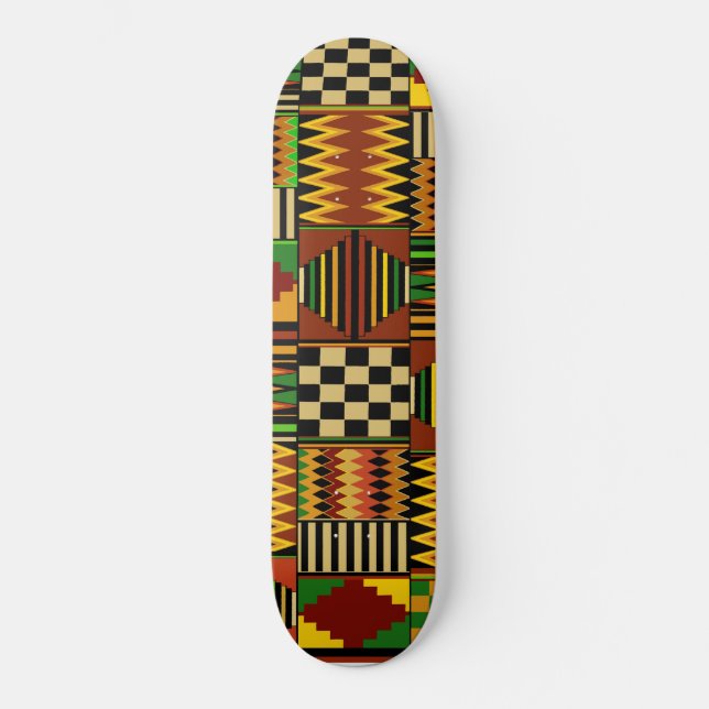 African Kente Design Skateboard (Frente)