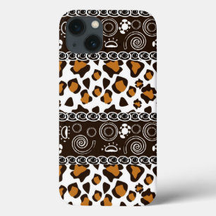 African print with cheetah skin pattern