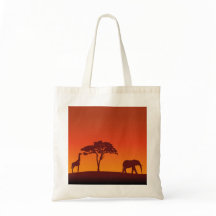 African Safari Silhouette - Bolsa de Orçamento