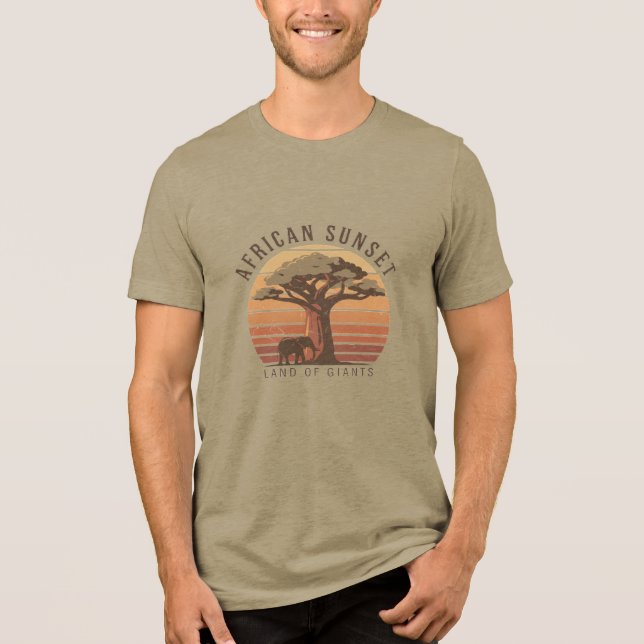 African Sunset Baobab Tree Vintage Streetwear  (Frente)