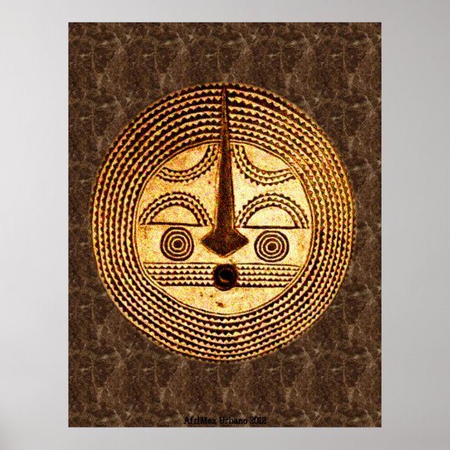 AfriMex Urbano Burkino Faso Máscara Poster (Frente)