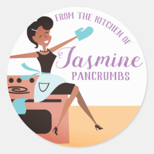 Afro-americano da cozinha das etiquetas