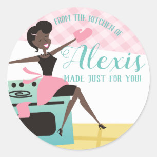 Afro-americano da cozinha dos adesivos